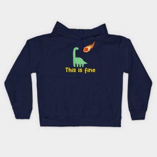 This is Fine Dinosaur Kids Hoodie